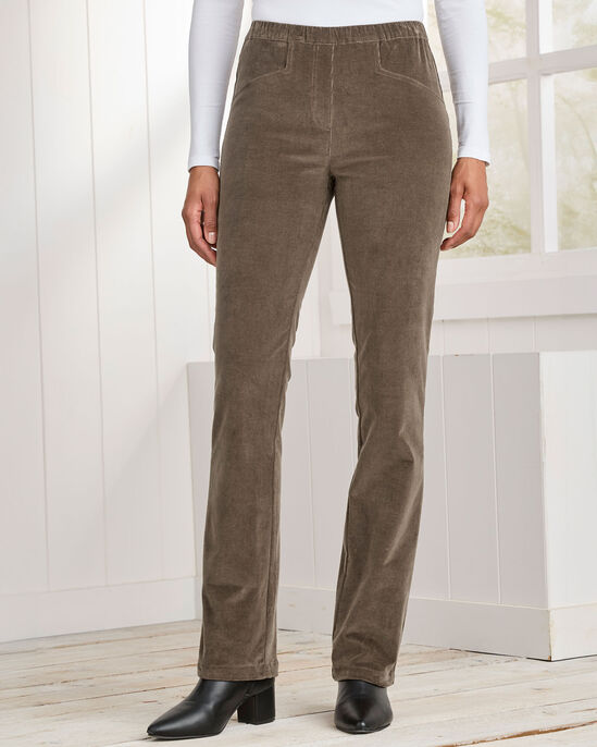 Straight-Leg Pull-On Cord Trousers