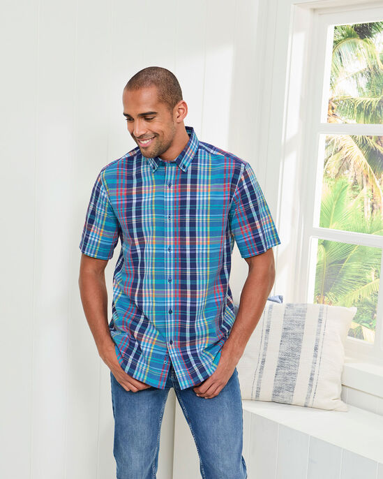 Short Sleeve Casual Check Shirt